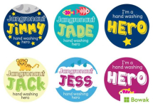 Jangronauts Stickers Hand Wash Hero Mixed Jangronauts Stickers Hand Wash Hero Mixed