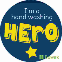 Jangronauts Stickers Hand Wash Hero Blue Jangronauts Stickers Hand Wash Hero Blue