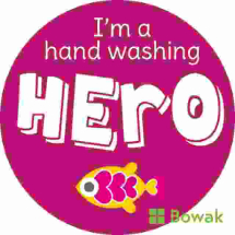 Jangronauts Stickers Hand Wash Hero Pink Jangronauts Stickers Hand Wash Hero Pink